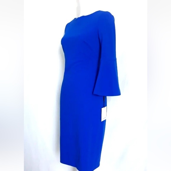 Calvin Klein 3/4 Sleeve Boat Neck Dress - Picture 9 of 11